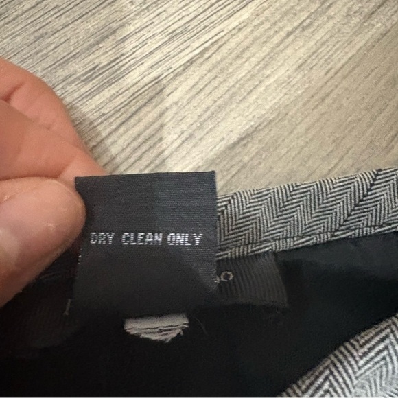 Vtg Focus 2000 Y2K Pinstripe Pencil Skirt Gray Black Lined Back Slit Sz 4 Career - Picture 9 of 10